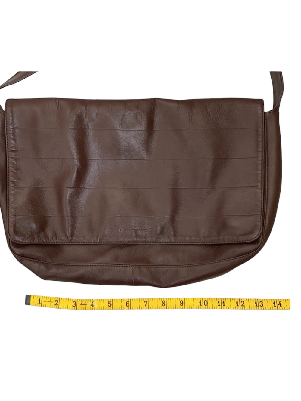Les Copains Leather Shoulder Bag Made in Italy Vintage Brown Size OS - Picture 8 of 9